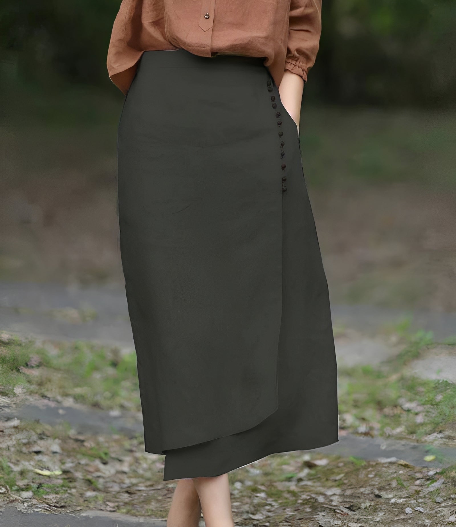 Manda - Eleganter asymmetrischer A-Linien-Rock für Damen