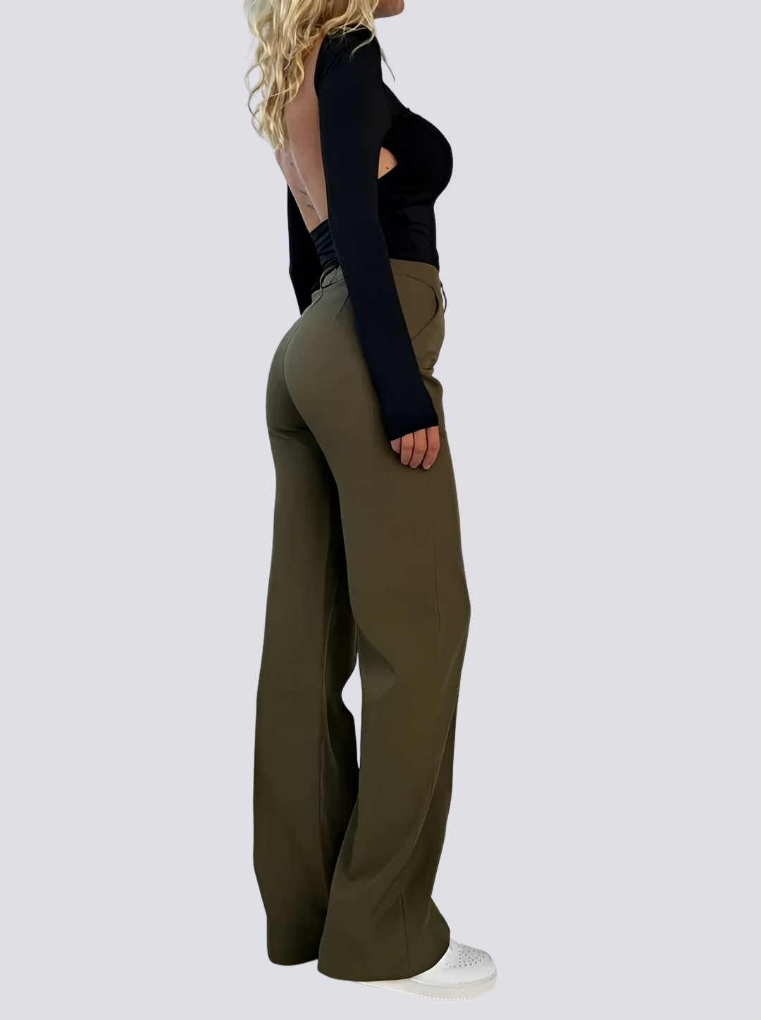 Amelie - Formelle Hose mit Hohem Bund und Geradem Bein