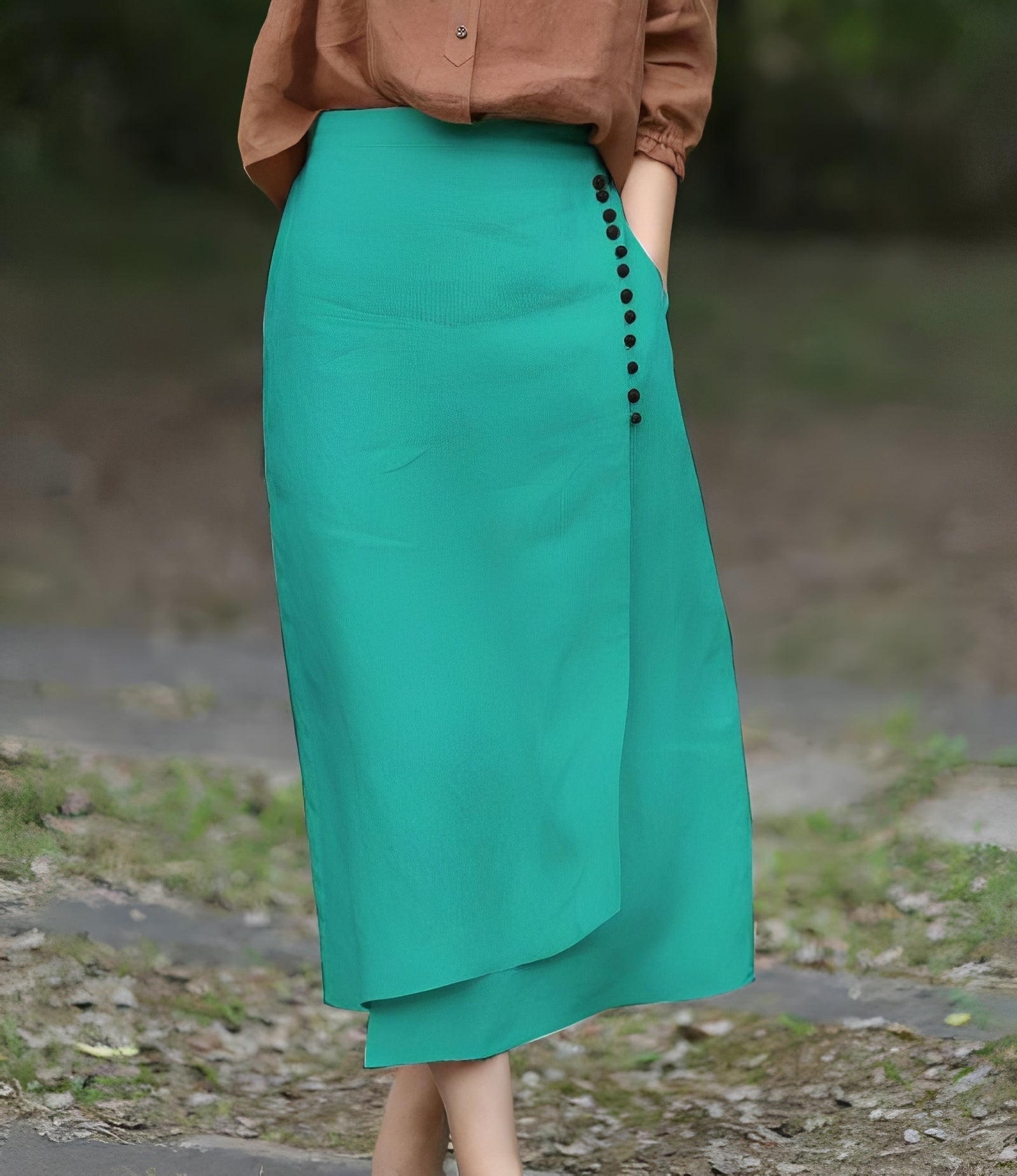 Manda - Eleganter asymmetrischer A-Linien-Rock für Damen