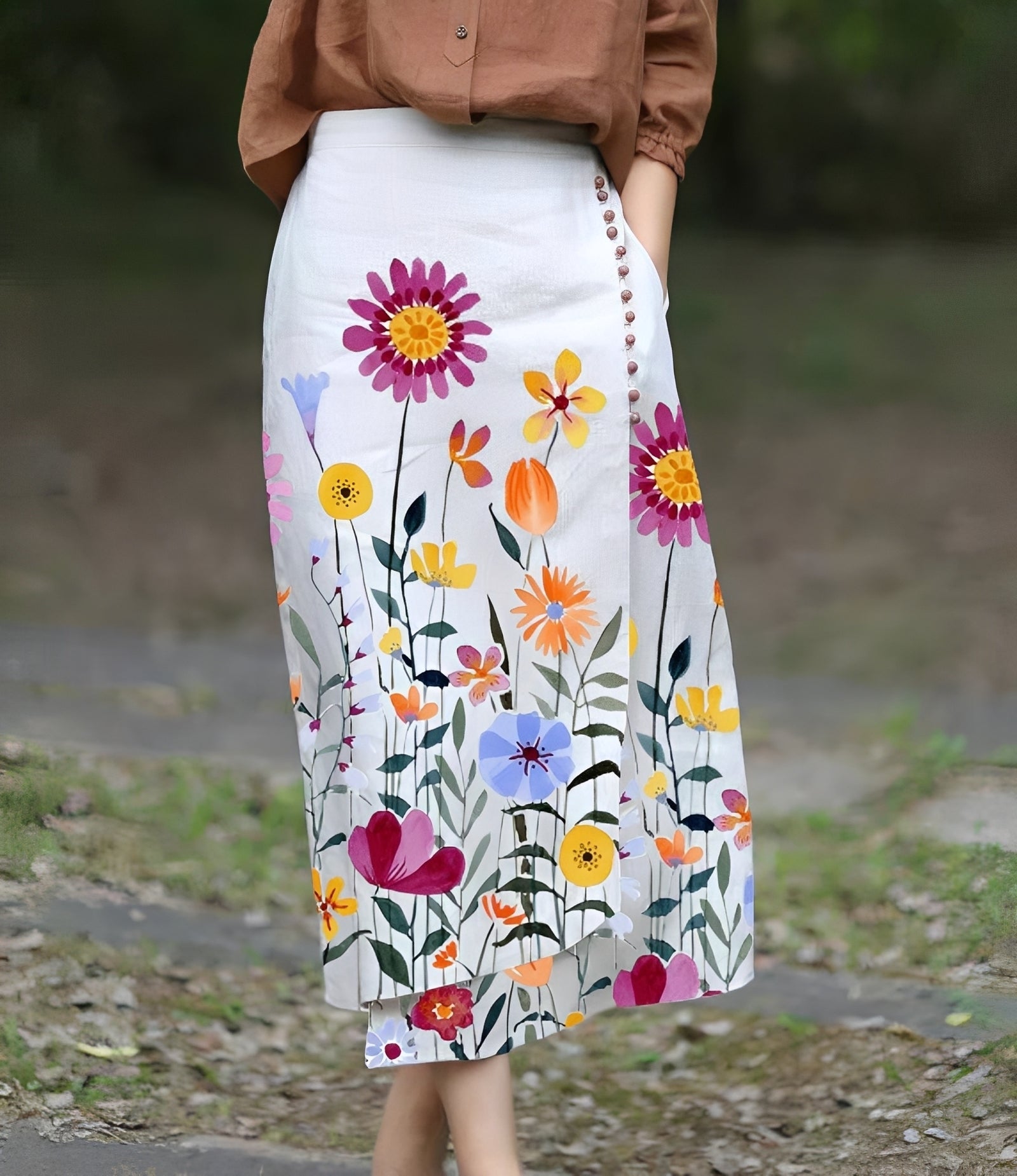 Manda - Eleganter asymmetrischer A-Linien-Rock für Damen