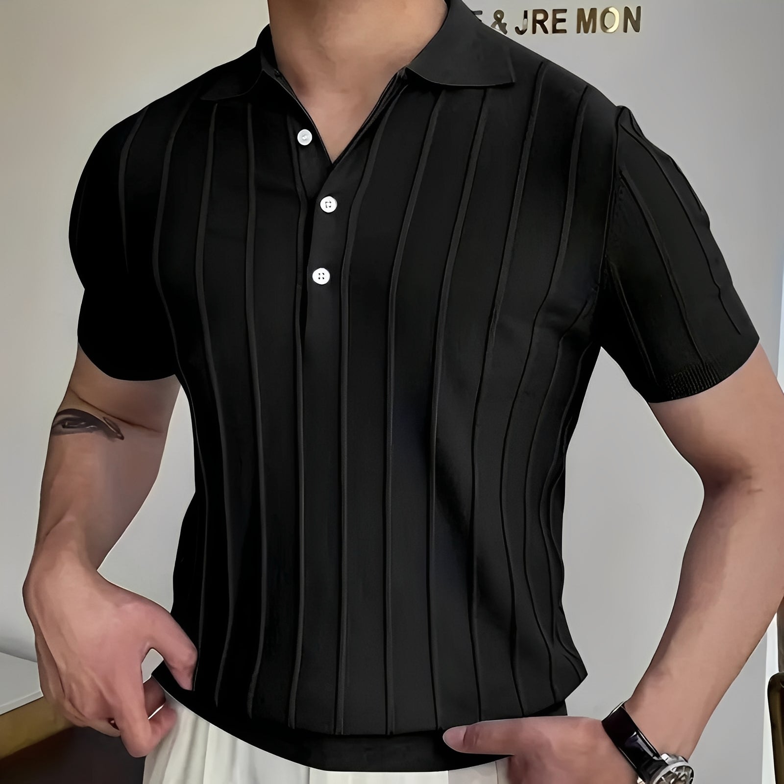 Joss - Elegantes Herrenhemd mit gestreiftem Revers