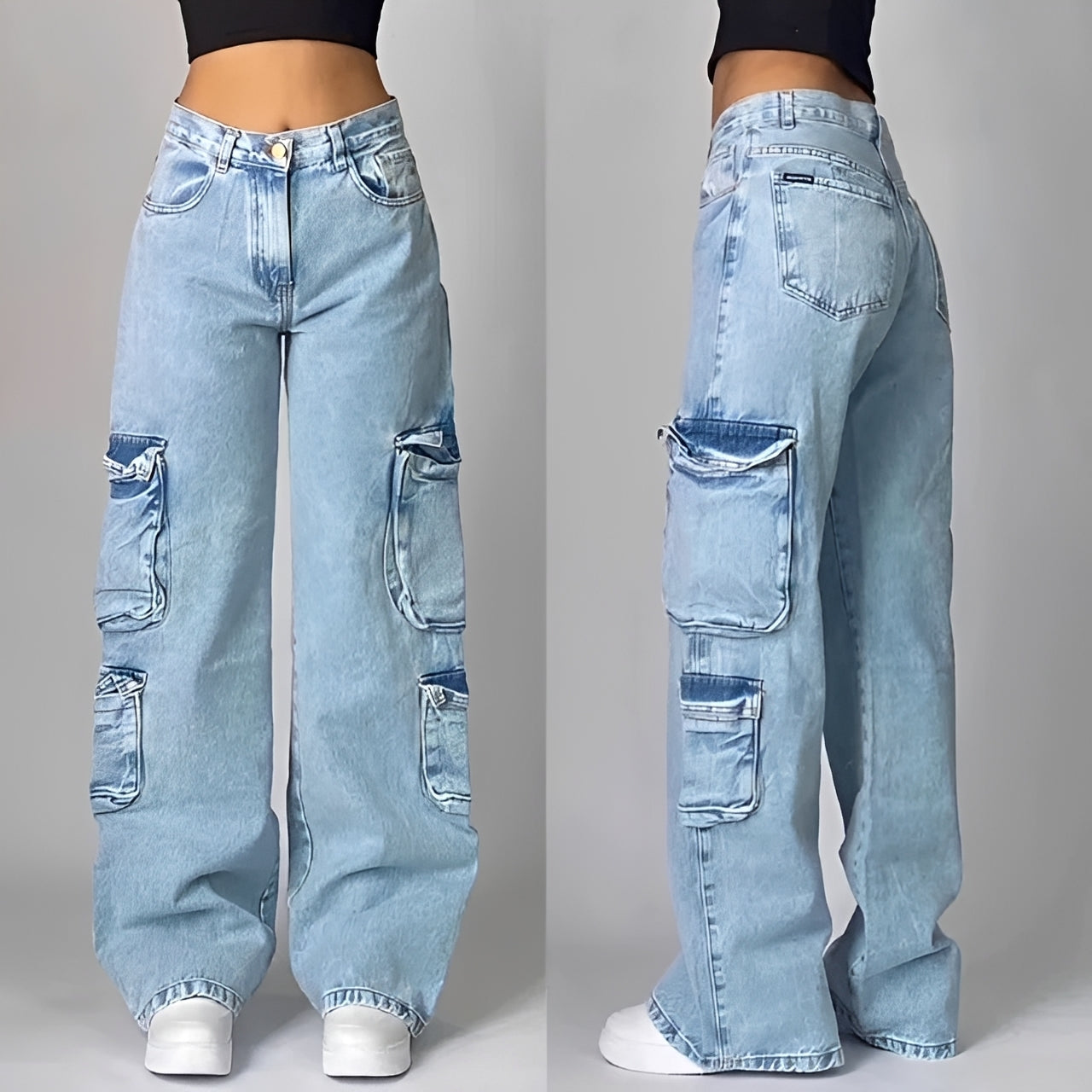Elsie - Trendige Baggy-Cargo-Hose