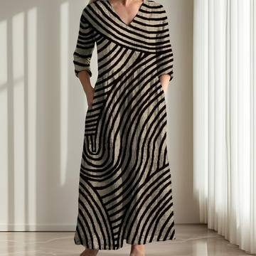 Evelyn - Klassisches gestreiftes Damenkleid