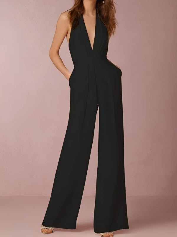Katie - Damen-Jumpsuit mit weitem Bein und elegantem Design