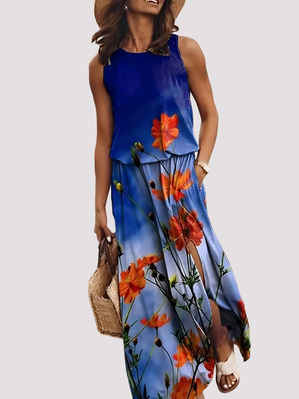 Halle - Stilvolles ärmelloses Damen-Maxikleid
