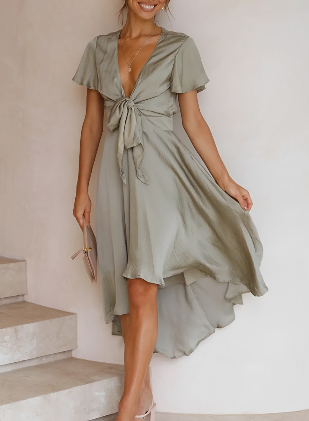 Ellia - Schickes, asymmetrisches Damenkleid
