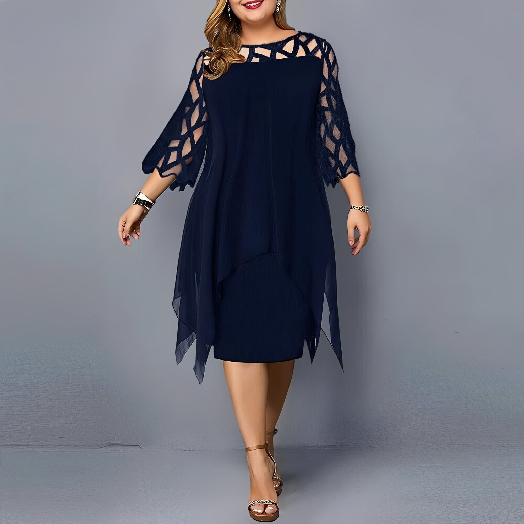 Eleanor - Schickes Chiffon-Midikleid