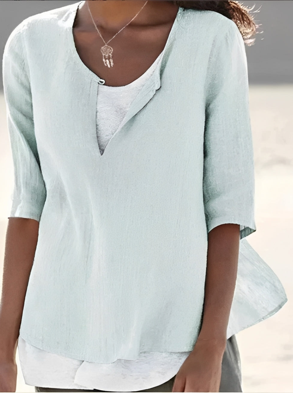 Shania - Stilvolle Bluse im Lagenlook für Damen