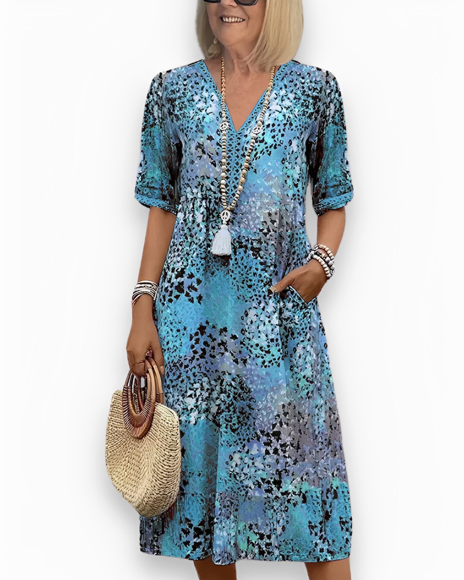 Alfie - Locker geschnittenes Midi-Kleid für Damen