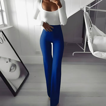 Jennifer - Bequeme, elastische Glockenhose mit hoher Taille für Damen