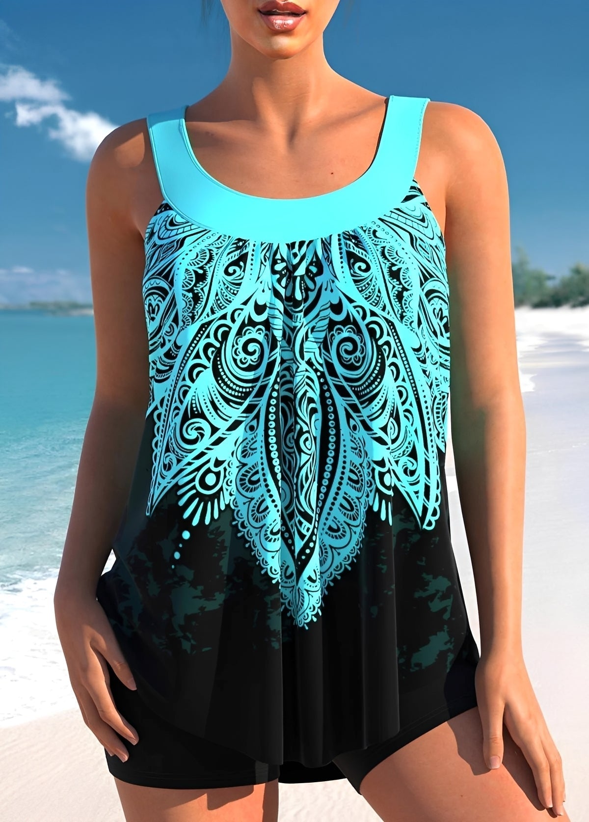 Connie - Modischer Damen-Badeanzug mit Print