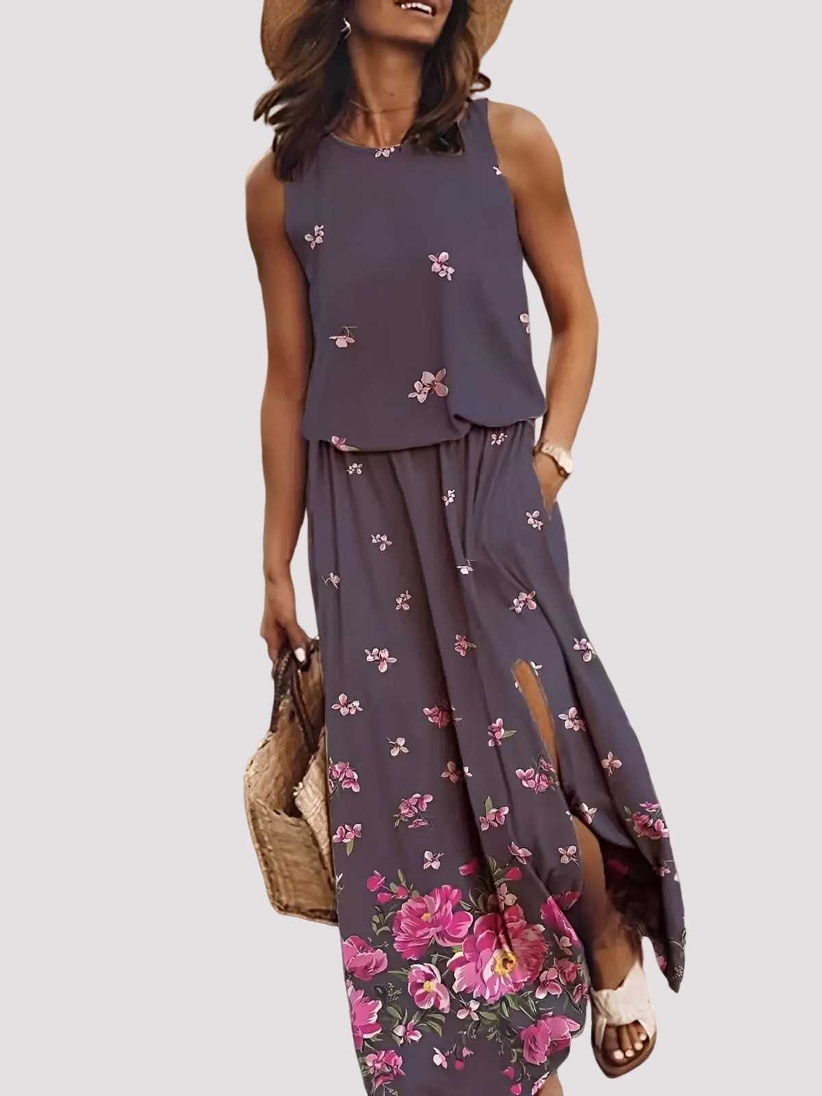 Halle - Stilvolles ärmelloses Damen-Maxikleid