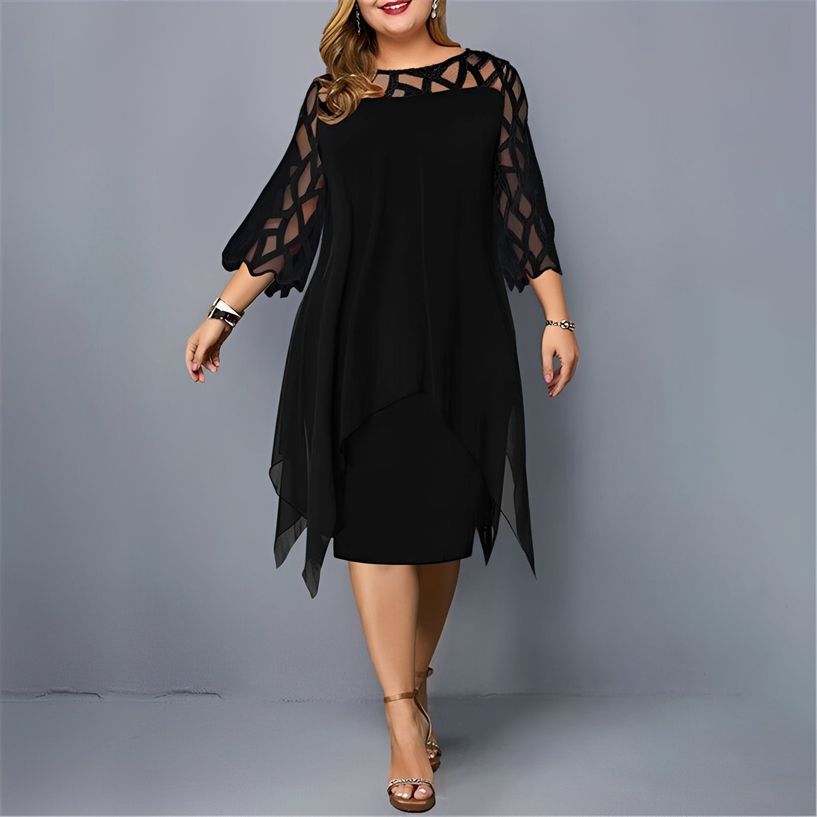 Eleanor - Schickes Chiffon-Midikleid