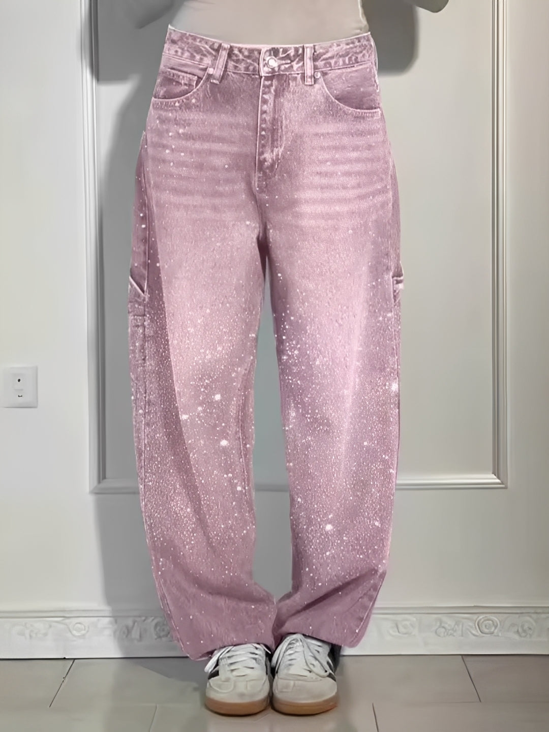 Sami - Elegante Glitzer-Jeans mit weitem Bein