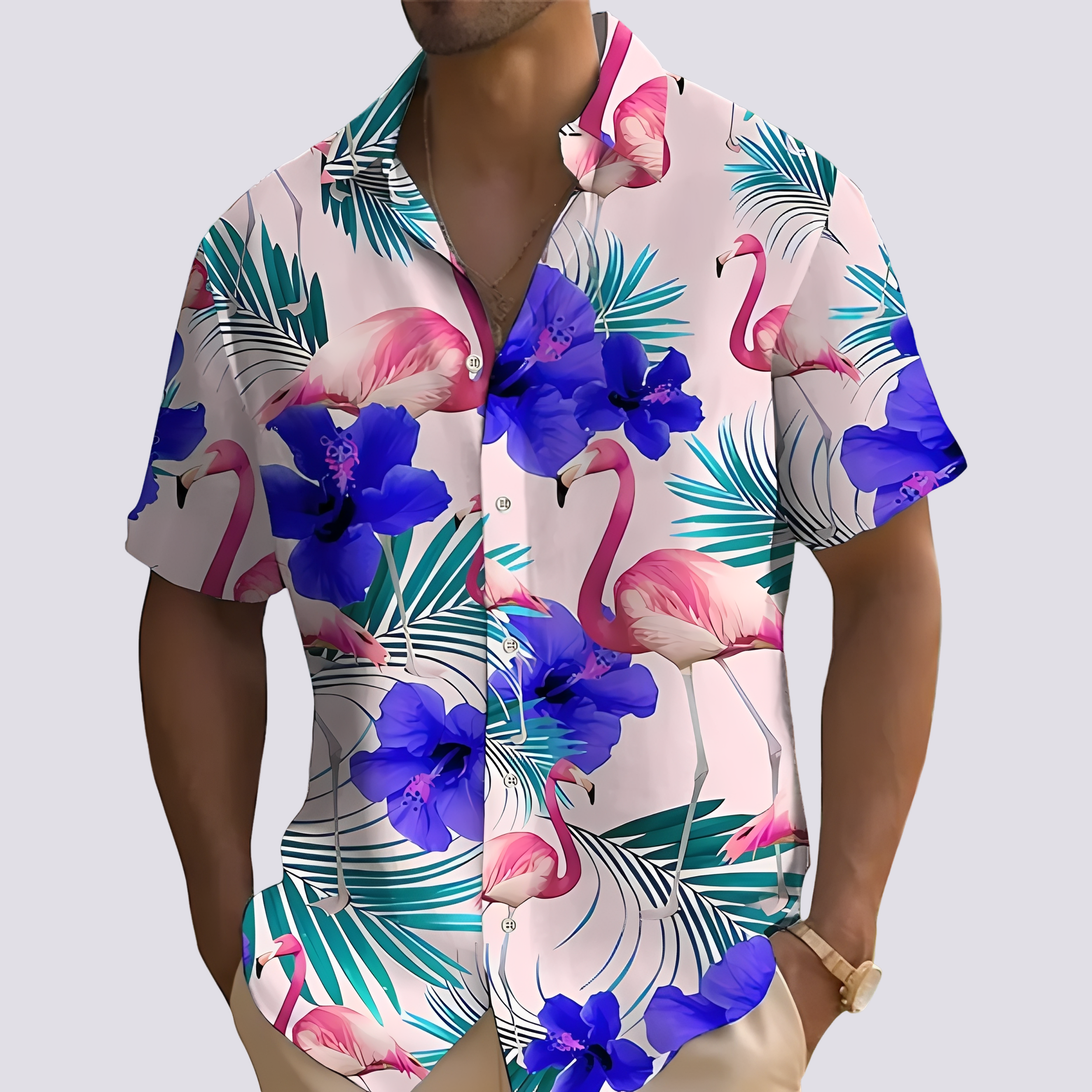 Philip - Elegantes Herrenhemd mit Hawaii-Muster