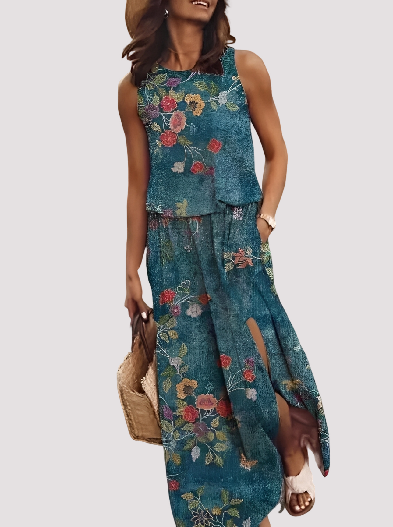 Halle - Stilvolles ärmelloses Damen-Maxikleid
