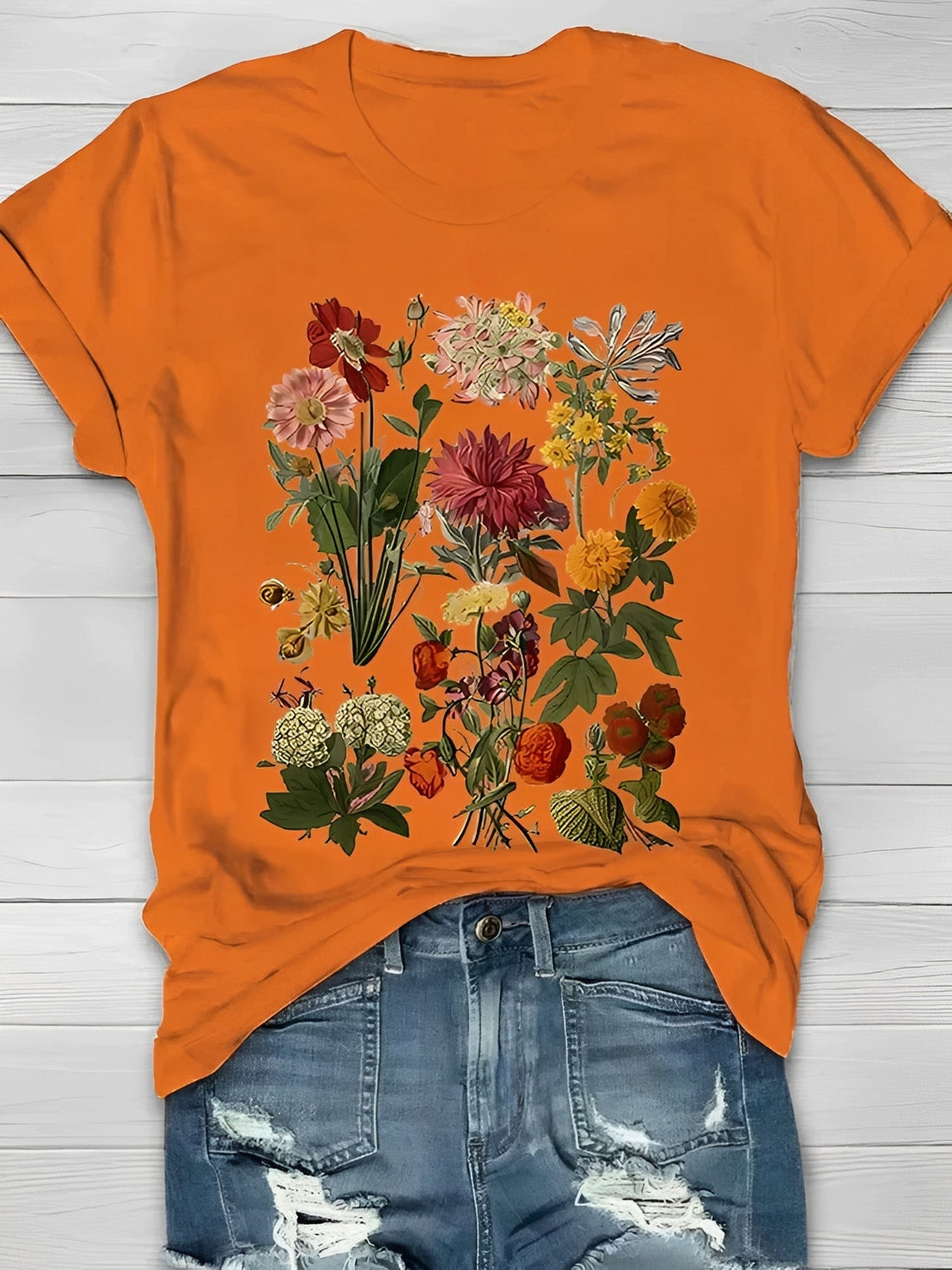 Annalise - Damen-T-Shirt mit elegantem Blumenmotiv