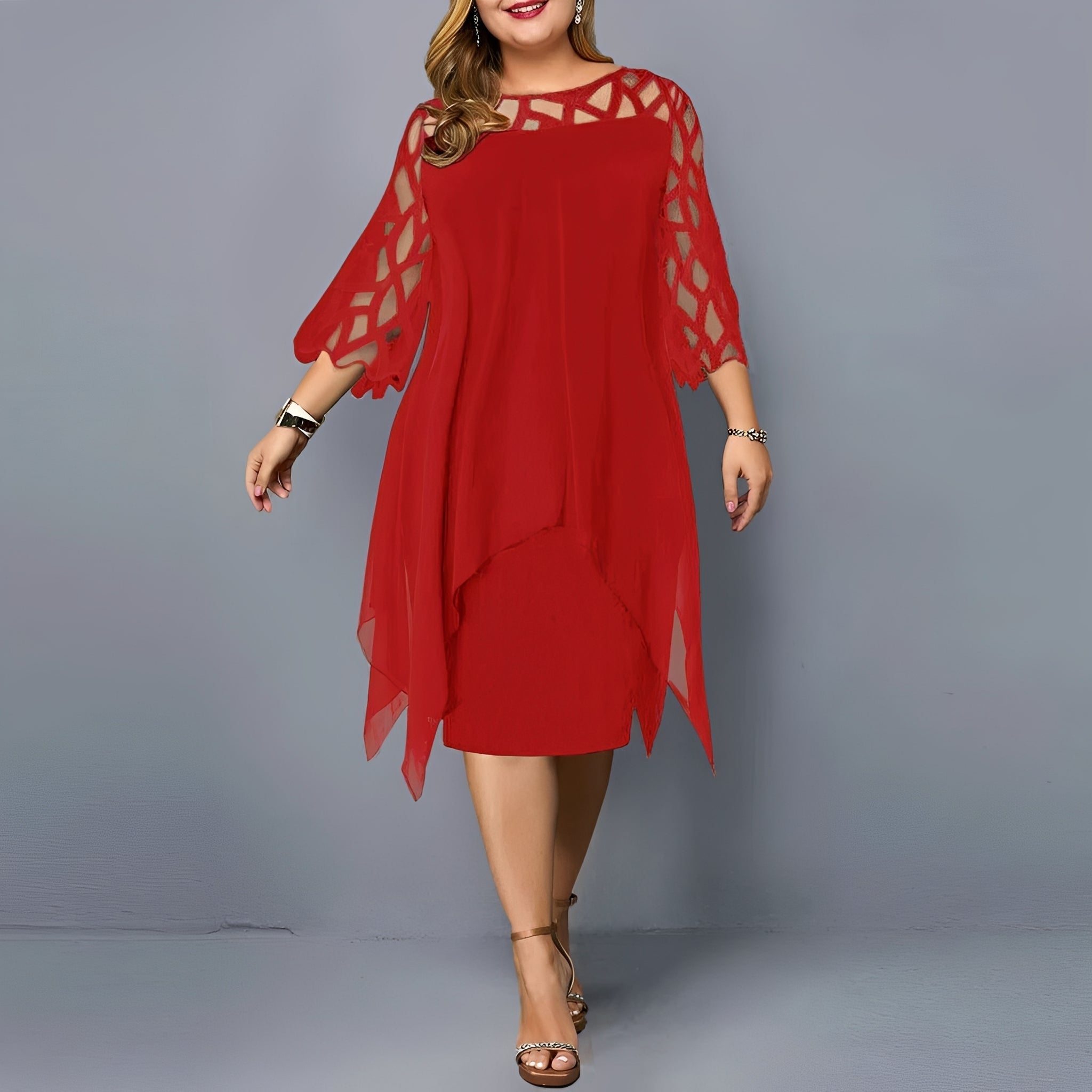 Eleanor - Schickes Chiffon-Midikleid
