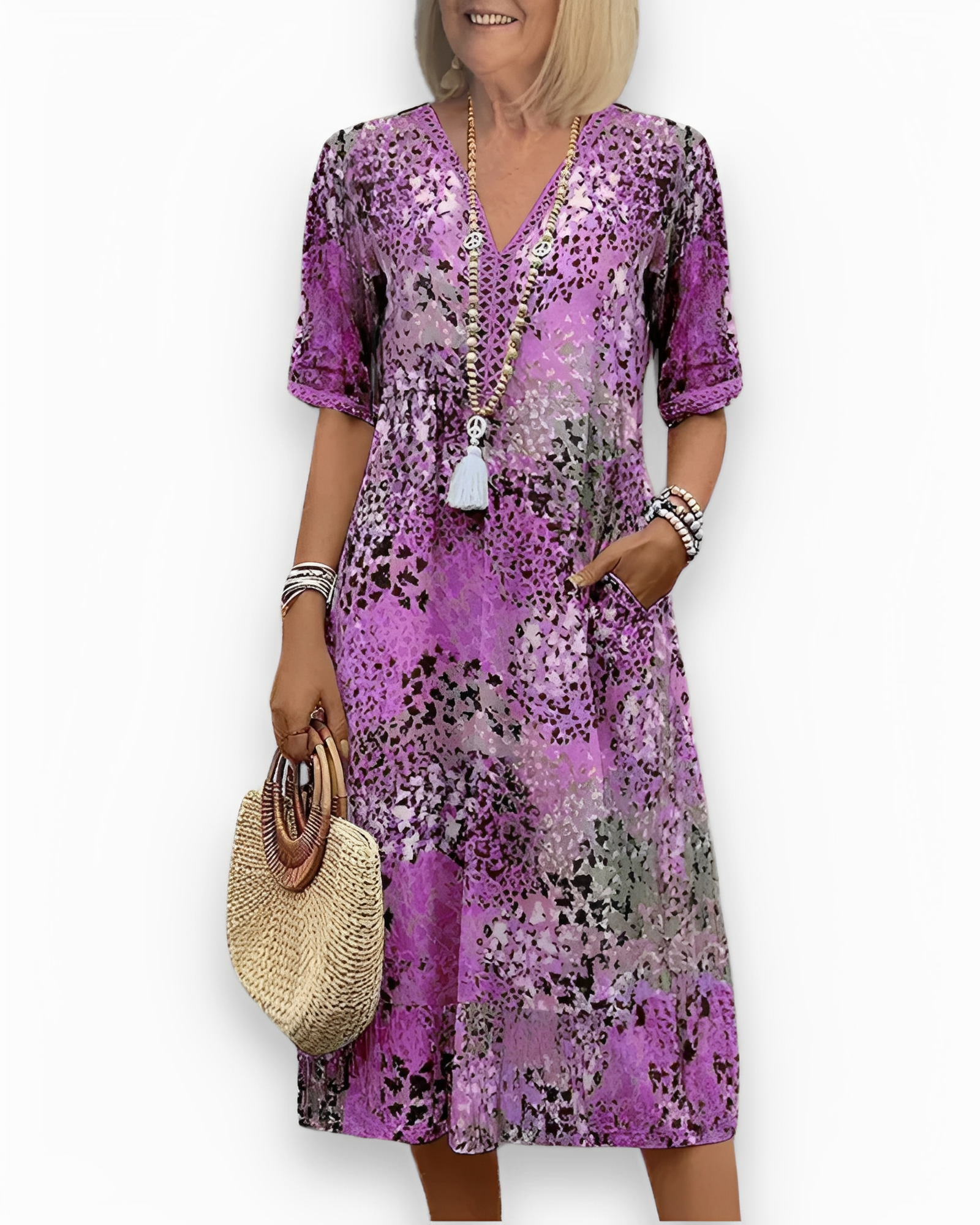 Alfie - Locker geschnittenes Midi-Kleid für Damen