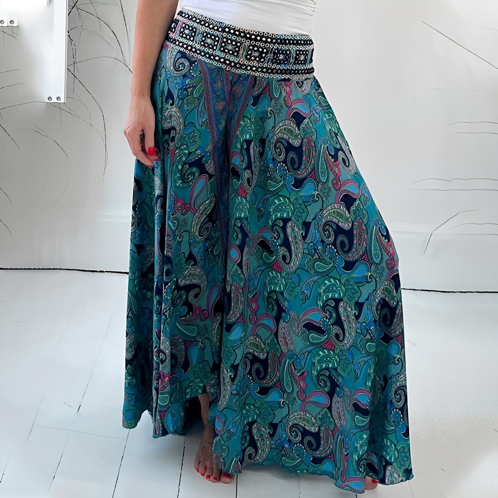 Jasmin - Schicker Rock mit Ethno-Muster für Damen