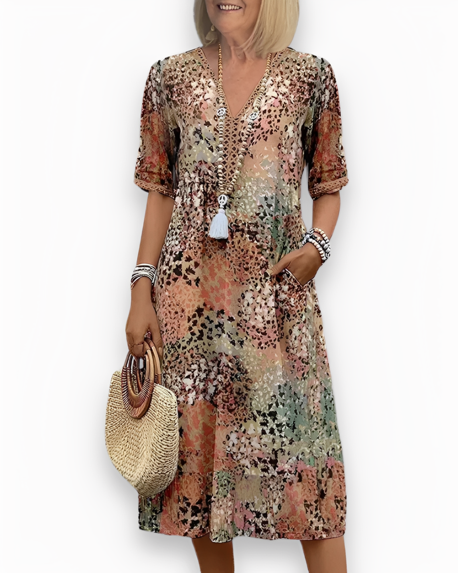Alfie - Locker geschnittenes Midi-Kleid für Damen