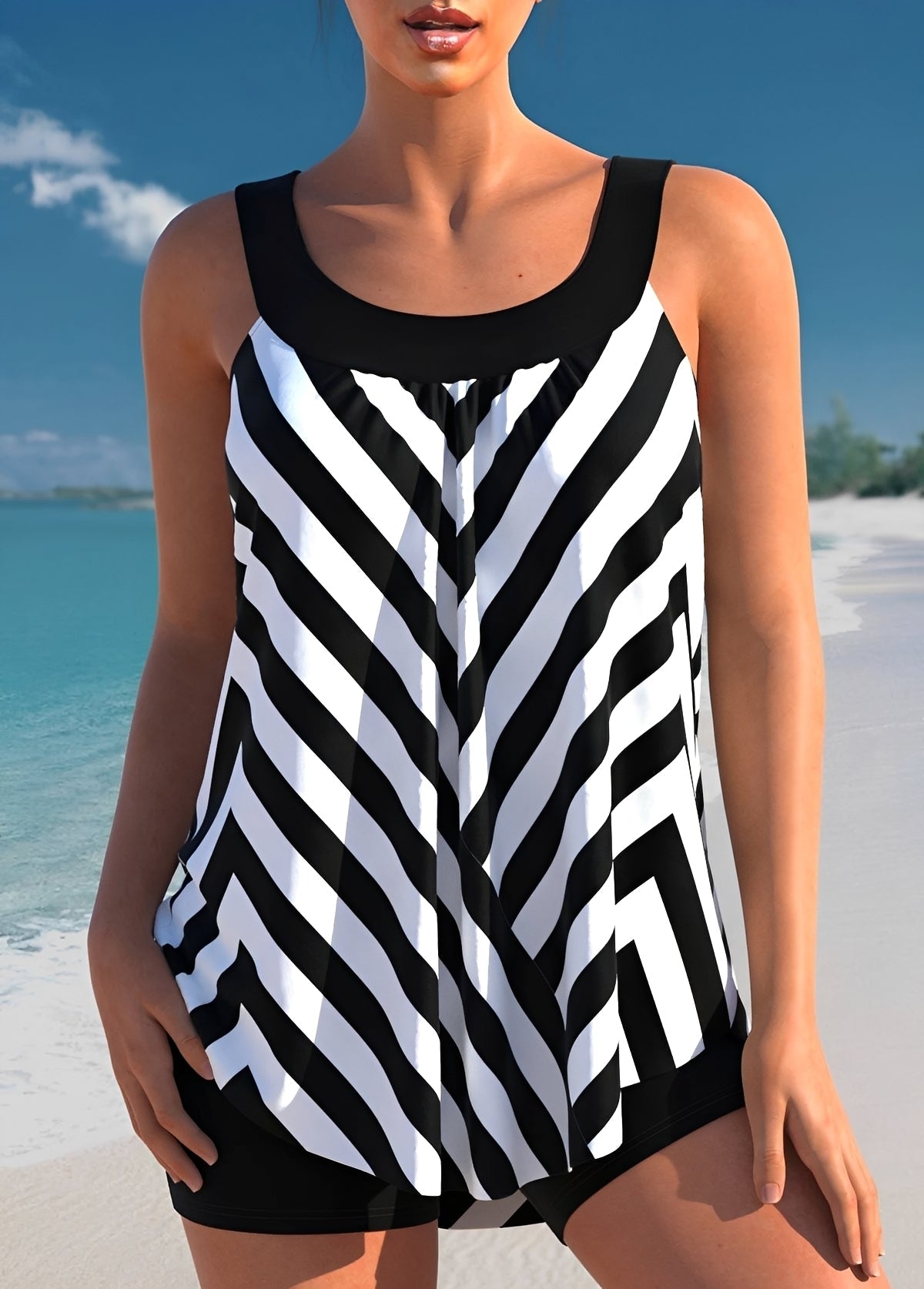 Connie - Modischer Damen-Badeanzug mit Print