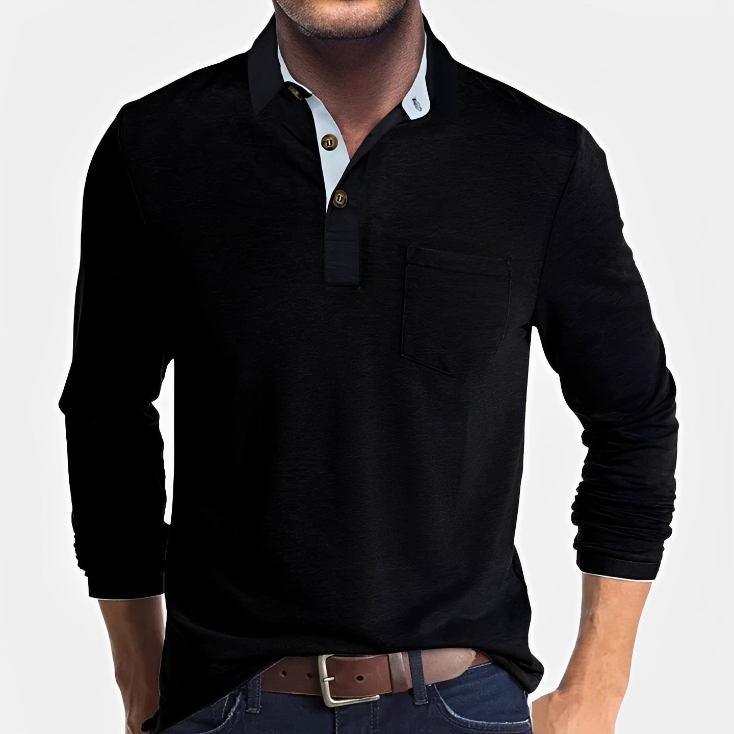 Hardy - Komfortables langärmliges Poloshirt
