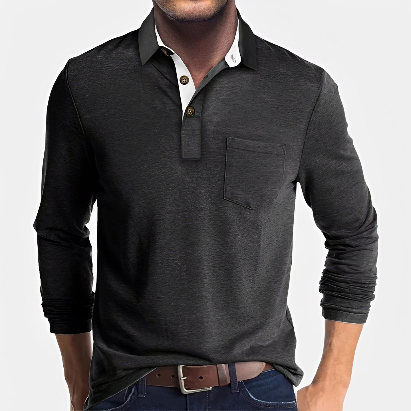 Hardy - Komfortables langärmliges Poloshirt