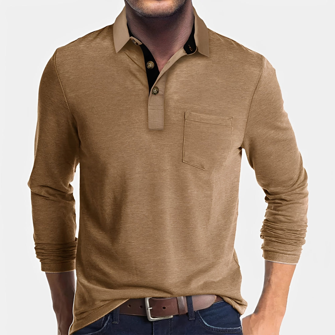 Hardy - Komfortables langärmliges Poloshirt