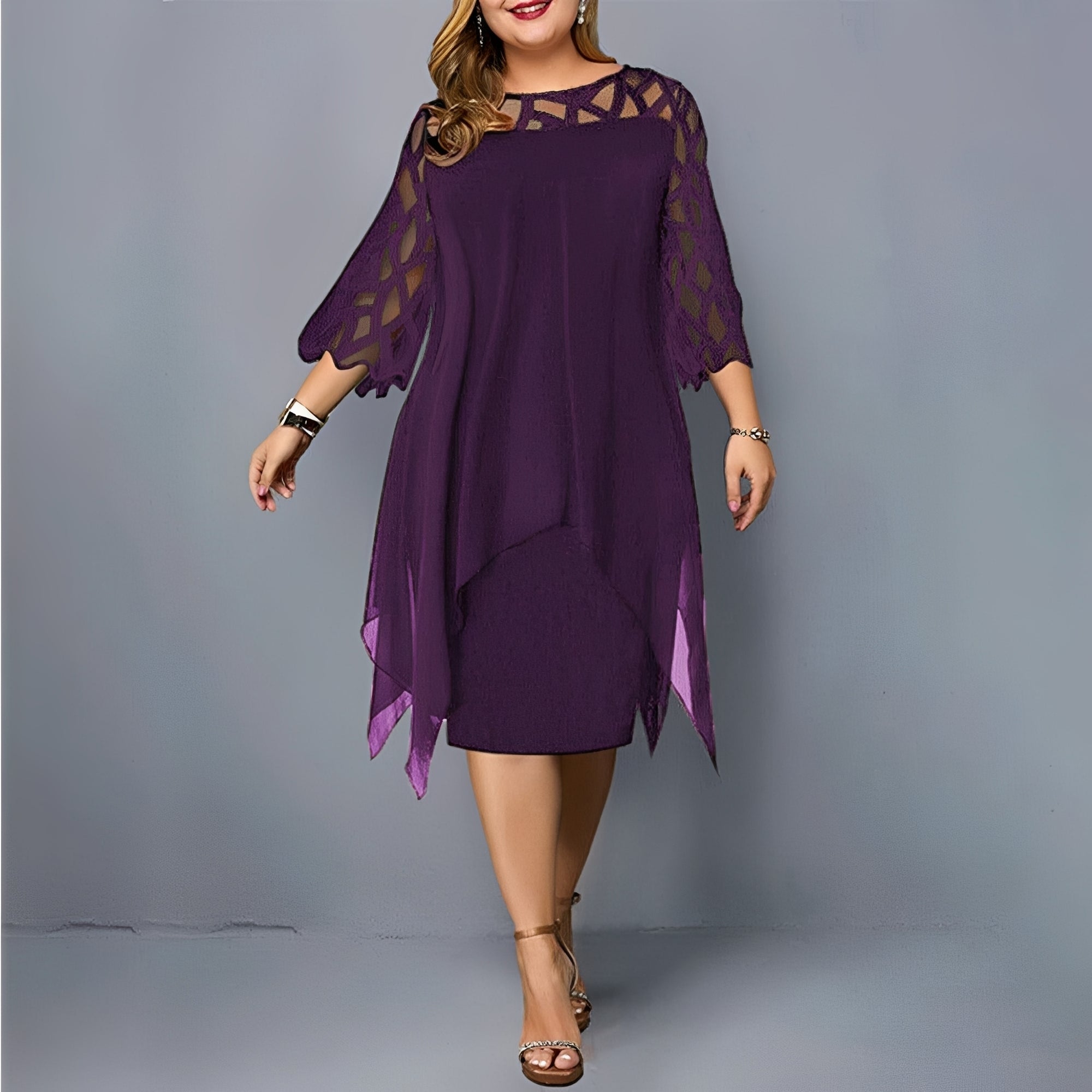 Eleanor - Schickes Chiffon-Midikleid
