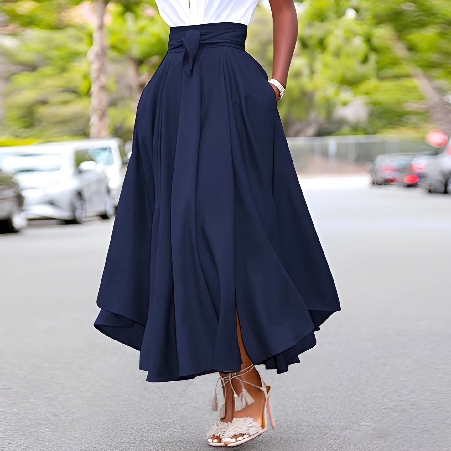 Sharmaine - Eleganter Maxirock mit Falten