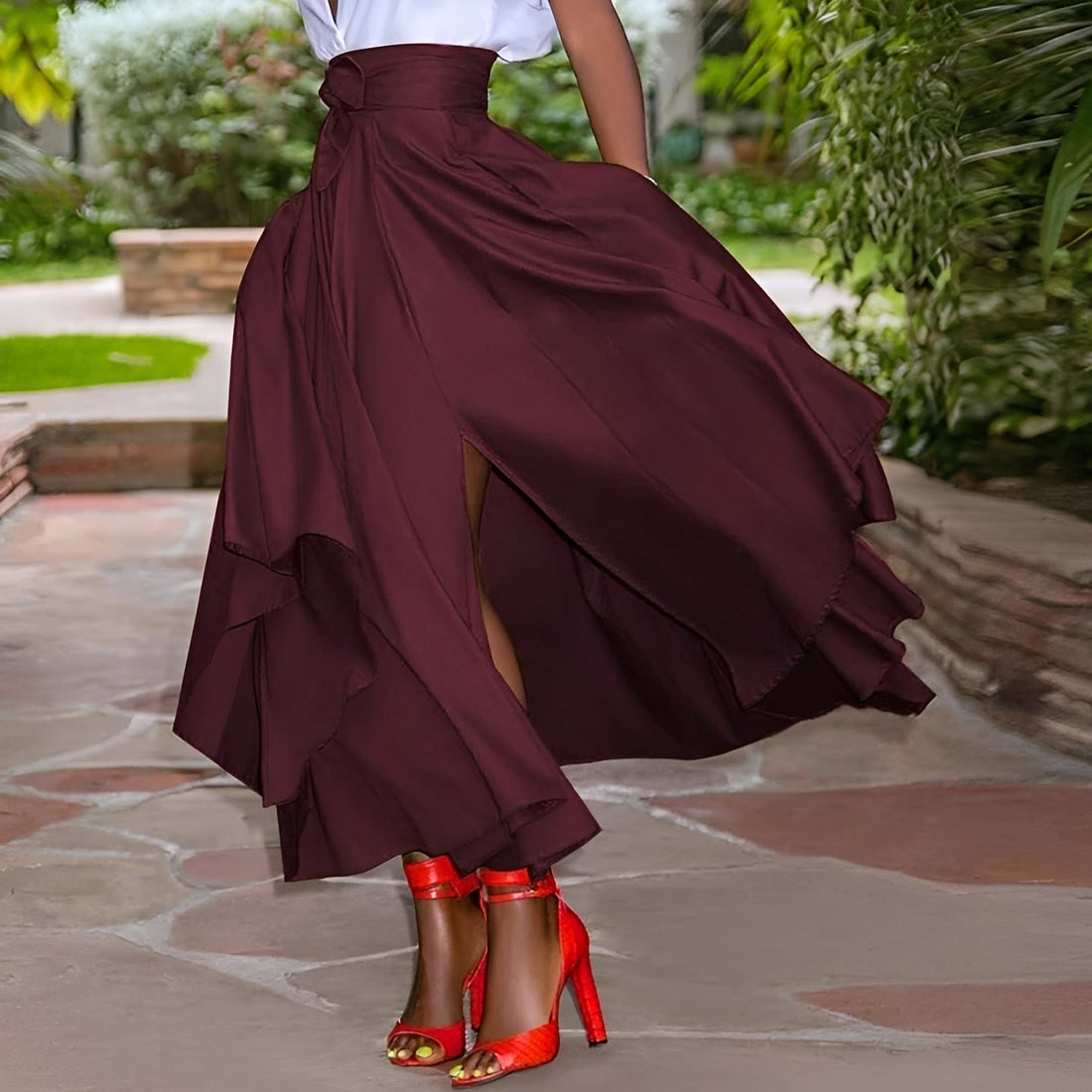 Sharmaine - Eleganter Maxirock mit Falten