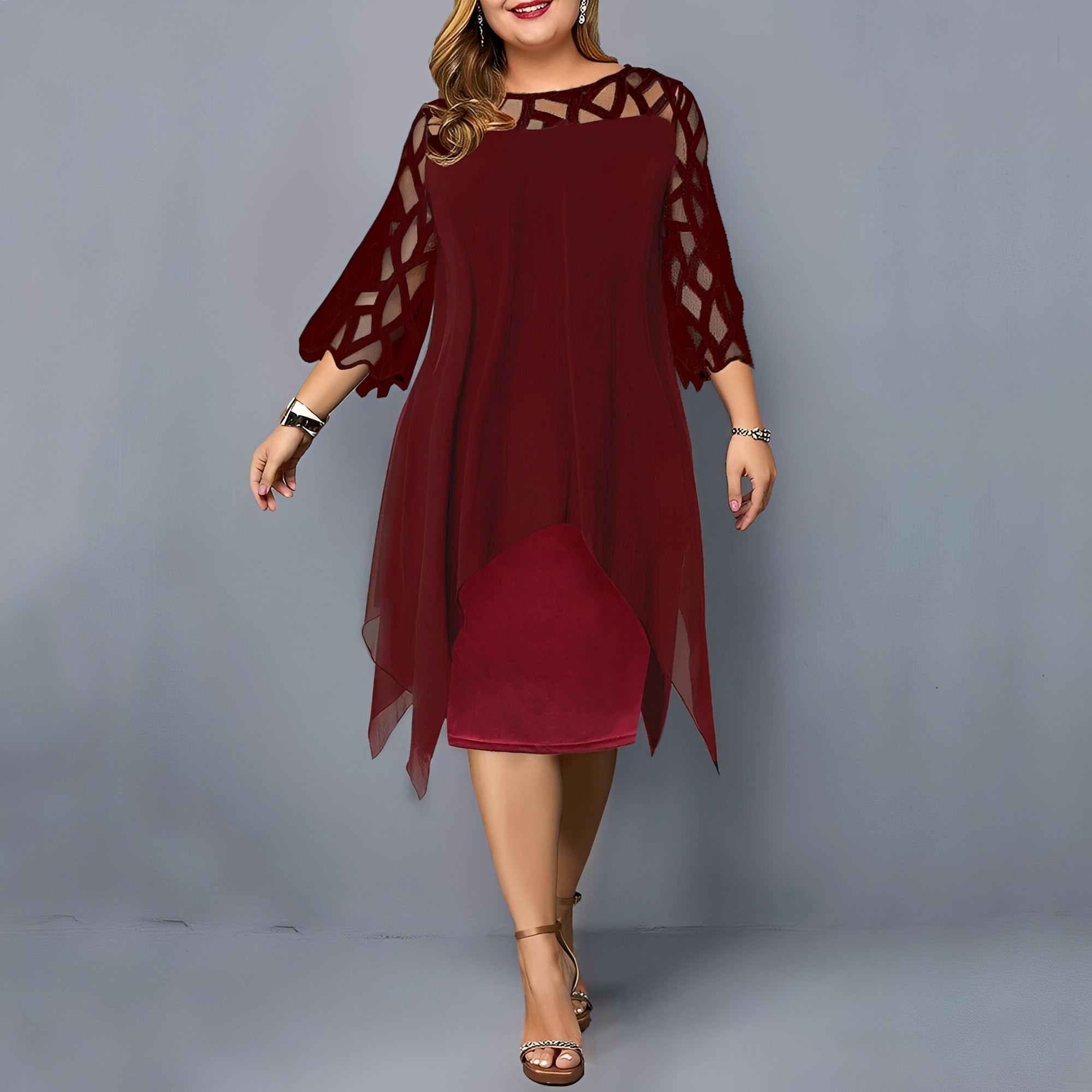 Eleanor - Schickes Chiffon-Midikleid