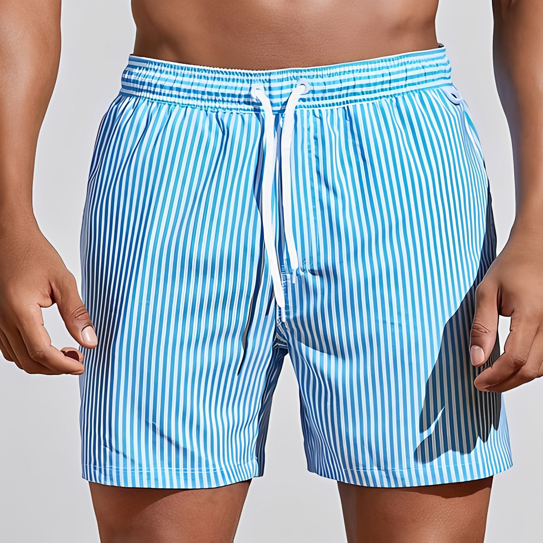 Jando - Weite gestreifte Shorts für Männer für den Sommer