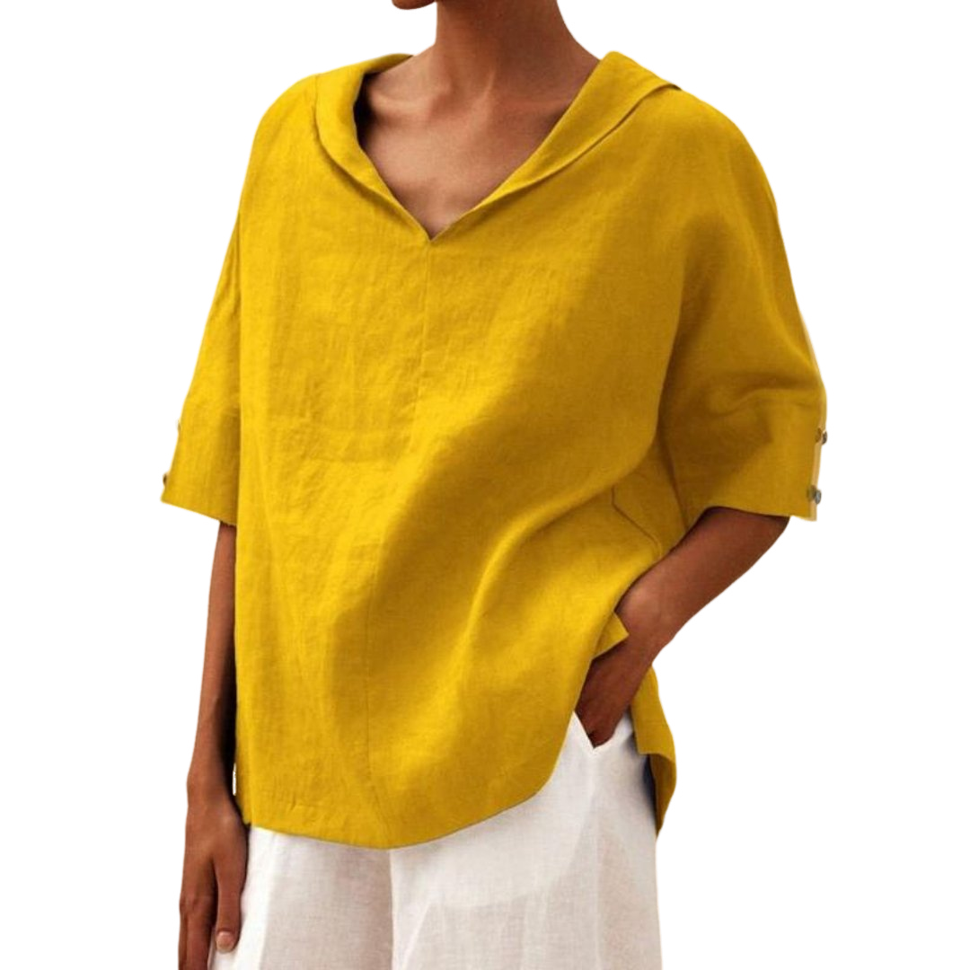 Lena – Luftige bluse mit stilvollem V-Ausschnitt